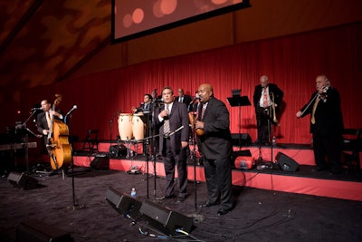 Cachao's Mambo All Stars provided live entertainment, and guests danced to the Cuban music after dinner.
