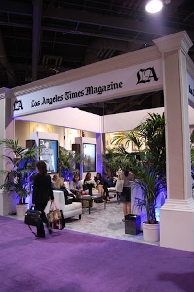 The Los Angeles Times Magazine lounge provided seating on the frenetic show floor.