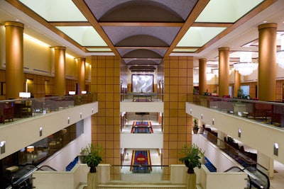 During the inauguration season, the JW Marriott, which is located two blocks from the White House, will set up a patriotic display in its lobby.