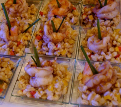 Trattoria Sole provided shrimp on beds of risotto for passing guests.