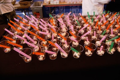 Season four contestant and Buddakan sous chef Dale Talde, prepared one of the event's only drinks, lemongrass bubble tea with kaffir lime salt.