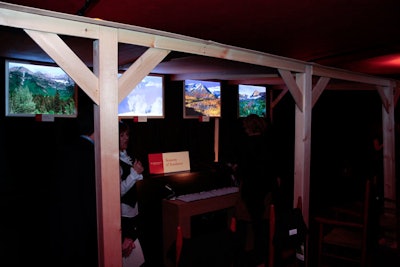 Overland recreated the porch at the Sundance Institute for the display of holiday packages to Park City