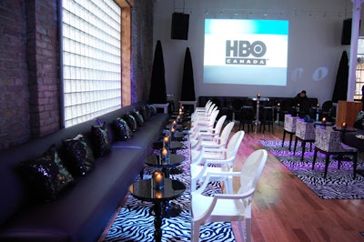 An HBO Canada multimedia presentation was shown on five projections throughout the venue.
