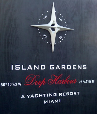 The event marked the future site of Island Gardens Miami: A Yachting Resort and Deep Harbour Marina.