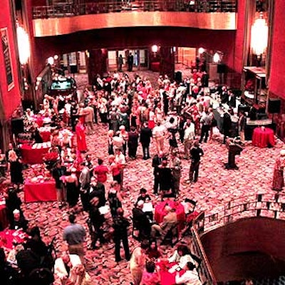 The lobby of Radio City Music Hall served as the event's main floor.