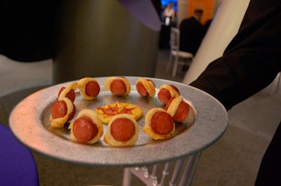 Food for Thought provided thematic hors d'oeuvres such as Saturn-shaped pigs in a blanket.