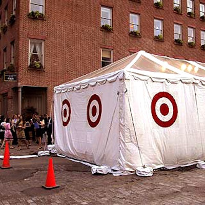 Even Stamford Tent and Party Rental's tent carried the Target logo.