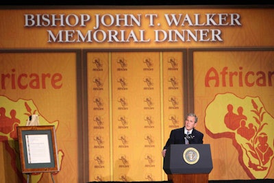 President George W. Bush gave remarks after receiving this year's humanitarian award.