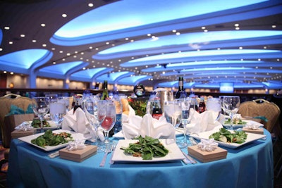 Coca-Cola, a main sponsor, provided old fashioned Coke bottles for the tables.