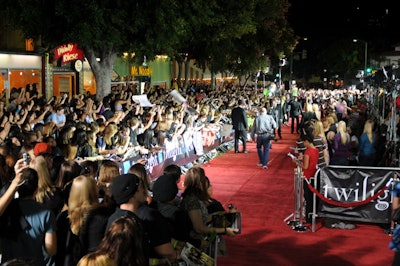 Fans swarmed Westwood village on the day and night of the Twilight premiere.