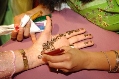 Henna artists from Henna by Kinnery offered henna tattoos to guests.