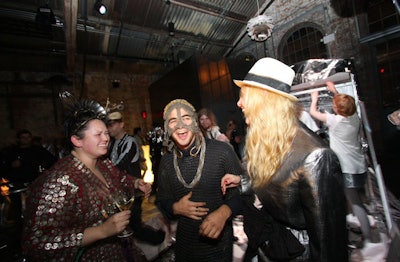 Many guests opted for more extreme garb: Metal Ball co-chair Zac Posen wore a chain-mail shirt and headpiece.