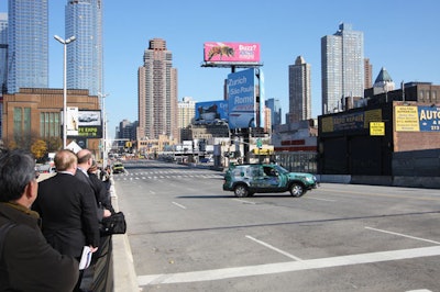 ITS World Congress closed down 11th Avenue between 34th and 39th Streets to allow car manufacturers to demonstrate their new road-safety solutions and in-vehicle gadgets.