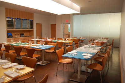 The private dining room at Frank can accommodate functions for as many as 35 people.
