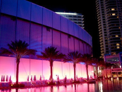 The 2008 Victoria's Secret Fashion Show was held in a five-story tent on the Fontainebleau Hotel's property.
