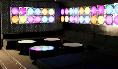Disco-Designer & Cosmos Lighting handled the LED lighting throughout the space.
