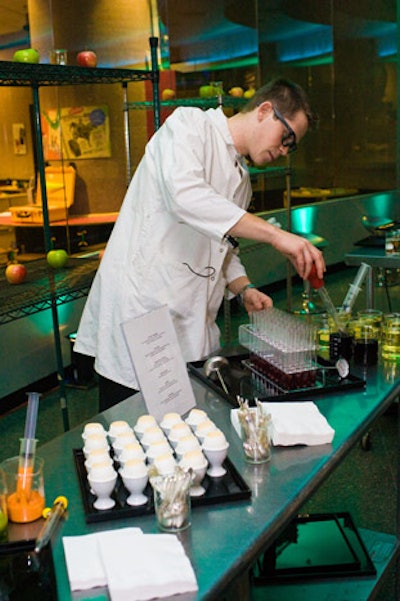 Museum staffers conducted experiments for guests near the 'Science in American Life' exhibit.