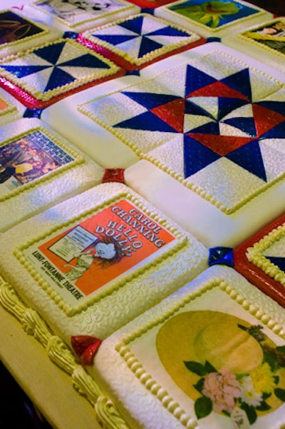Occasions Caterers created a cake based on a quilt, nearly as large as the real thing.