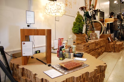 Curated by the creators of the 'Alter Eco' episode of Planet Green—Adrian Grenier and Peter Glatzer—the green section of the store exhibits eco-friendly products on cardboard displays.