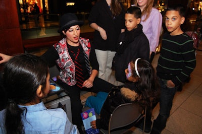 Winter's Eve also organized face-painting stations inside the Columbus Circle mall.