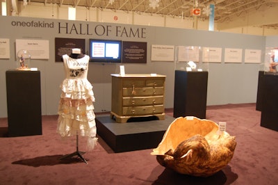 The One of a Kind Hall of Fame includes displays profiling inductees and the achievements of participating artisans.