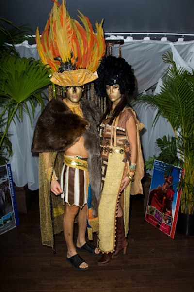 Guests could have their photo taken with models dressed as a Peruvian prince and princess.