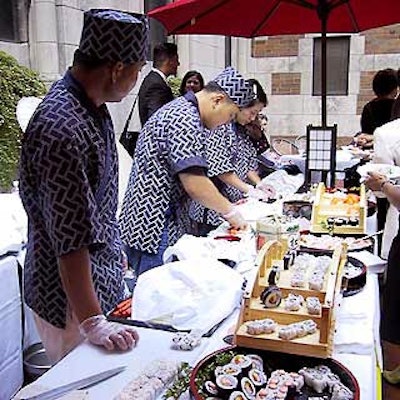 One of the more popular food items was the table of sushi prepared by a team of chefs from Ichiban Japanese Restaurant.