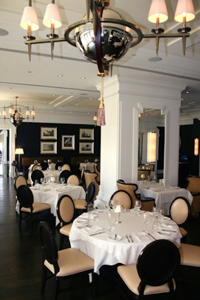 The main dining room has the residential feel of a Georgetown town house.