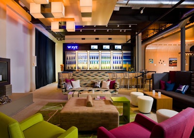 The W XYZ Bar features board games and specialty drinks.