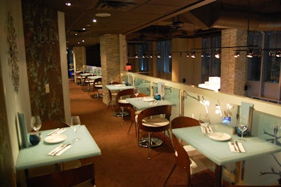 Furnishings can be moved to accommodate meetings and PowerPoint presentations.