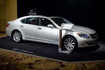 Organizers raffled off a new Lexus hybrid during dinner.