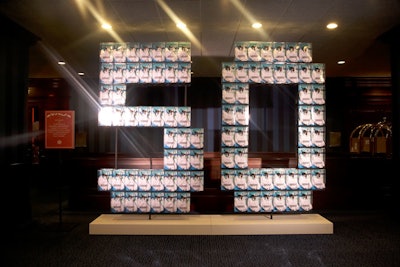 A giant '50' sign made out of the new Alvin Ailey Barbie dolls stood near the entrance to the ballroom.