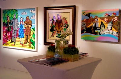 The fine-art collection on display featured interpretive pieces of the movie's icons-such as characters and noteworthy props and locations-by Romero Britto, Todd White, and more.