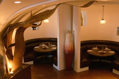 Casa features rounded booths and several areas known as 'casitas' for entertaining indoors and out.
