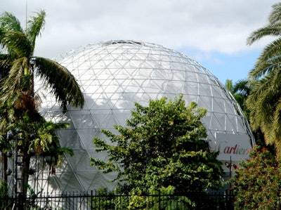 Cartier and the Cartier Foundation constructed a signature Cartier Dome in the Miami Beach Botanical Gardens, across the street from the convention center.