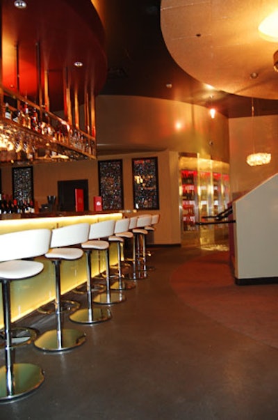 Remedy lounge features antique mirrors as wall decor.