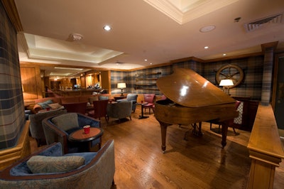 The clubby Fairfax Lounge has a nautical theme.