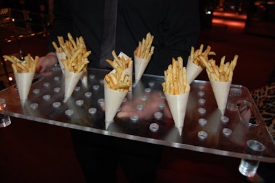 Patina served comfort foods, like fries in paper cones.