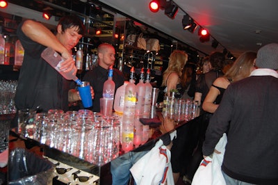 Bartenders served cocktails from sponsor Grey Goose.