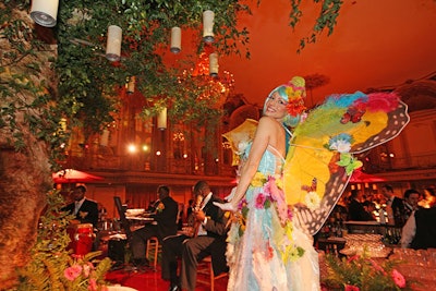 During the cocktail reception, a dancer from Stage Factor sported butterfly wings to represent spring and danced to a live rendition of Vivaldi's 'Four Seasons.'