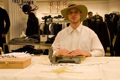 A hand-rolled cigar bar provided two with any Ted Baker purchase—but no lighting up allowed!