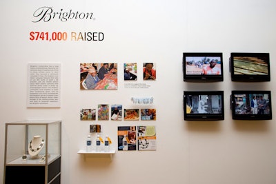 Projects with brands such as Brighton Collectibles found their way into the decor so guests could see the direct results of Charity: Water's partnerships.
