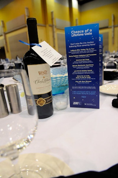 The silent auction also featured wines.