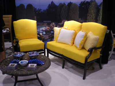 Yellow and black was the new color combination showcased at the trade show by a variety of designers.
