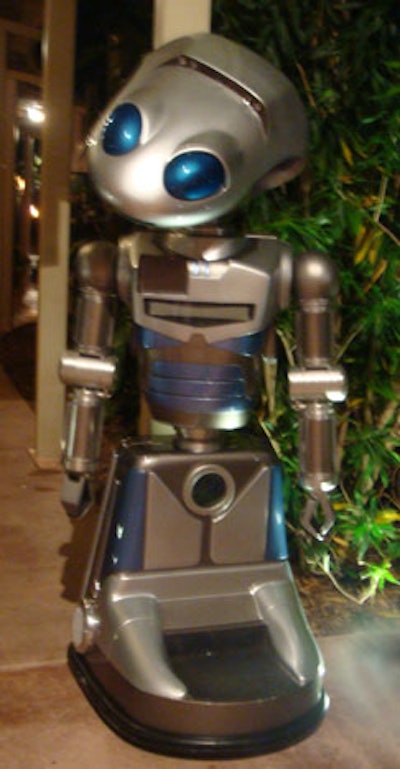 'Millennia,' the celebrity robot, talked and danced with guests throughout the event.