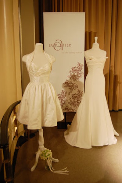 Ever After Wedding Boutique displayed gowns at a small display in the Carlu's Round Room.