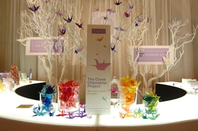 The Wedding Co. is hoping to collect 5,000 origami cranes, which will be used to create a chandelier for the 2010 show.