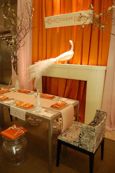 Couture Cuisine & Event Artistry created an intimate table at a display in the foyer.