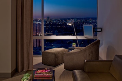All guest rooms and suites have city views.