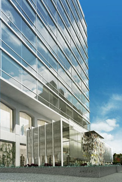 The 14-story Andaz hotel is located on the Sunset Strip.